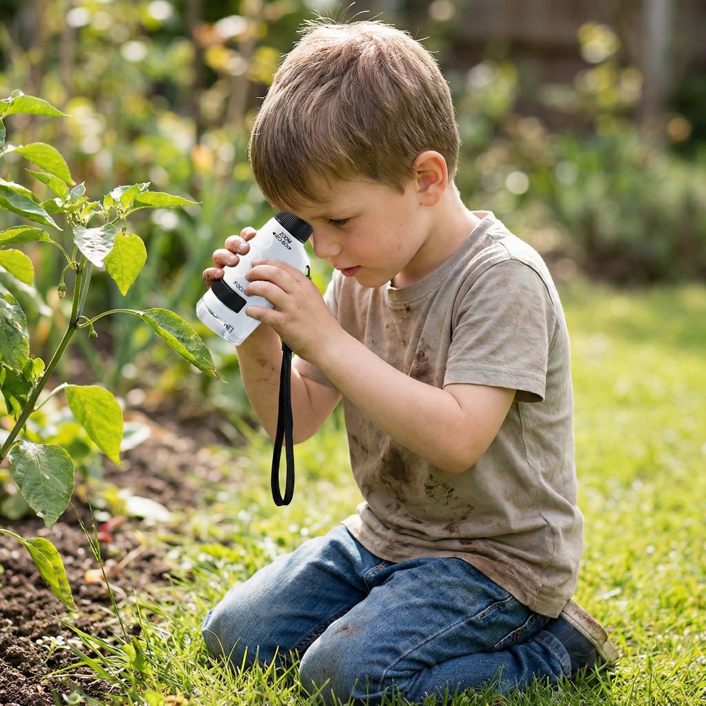 Kids Pocket Microscope with LED Light