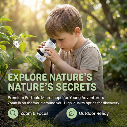 Kids Pocket Microscope with LED Light
