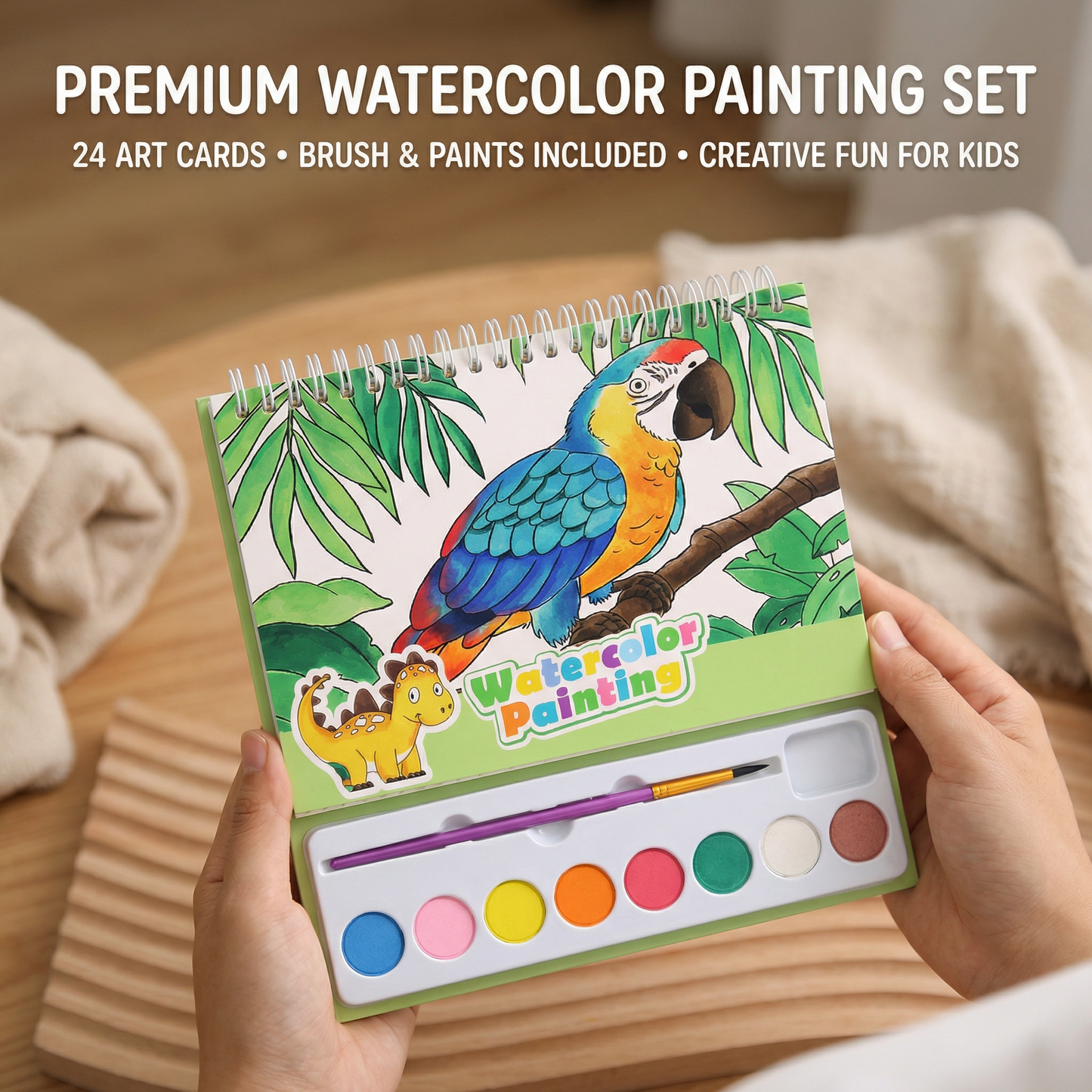 Travel Friendly Watercolour Colouring Kit for Kids