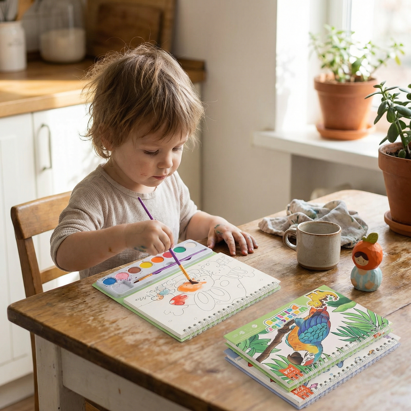 Travel Friendly Watercolour Colouring Kit for Kids