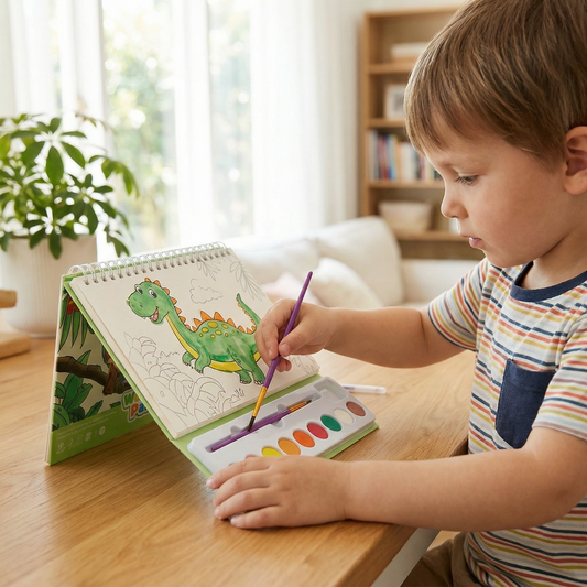 Travel Friendly Watercolour Colouring Kit for Kids