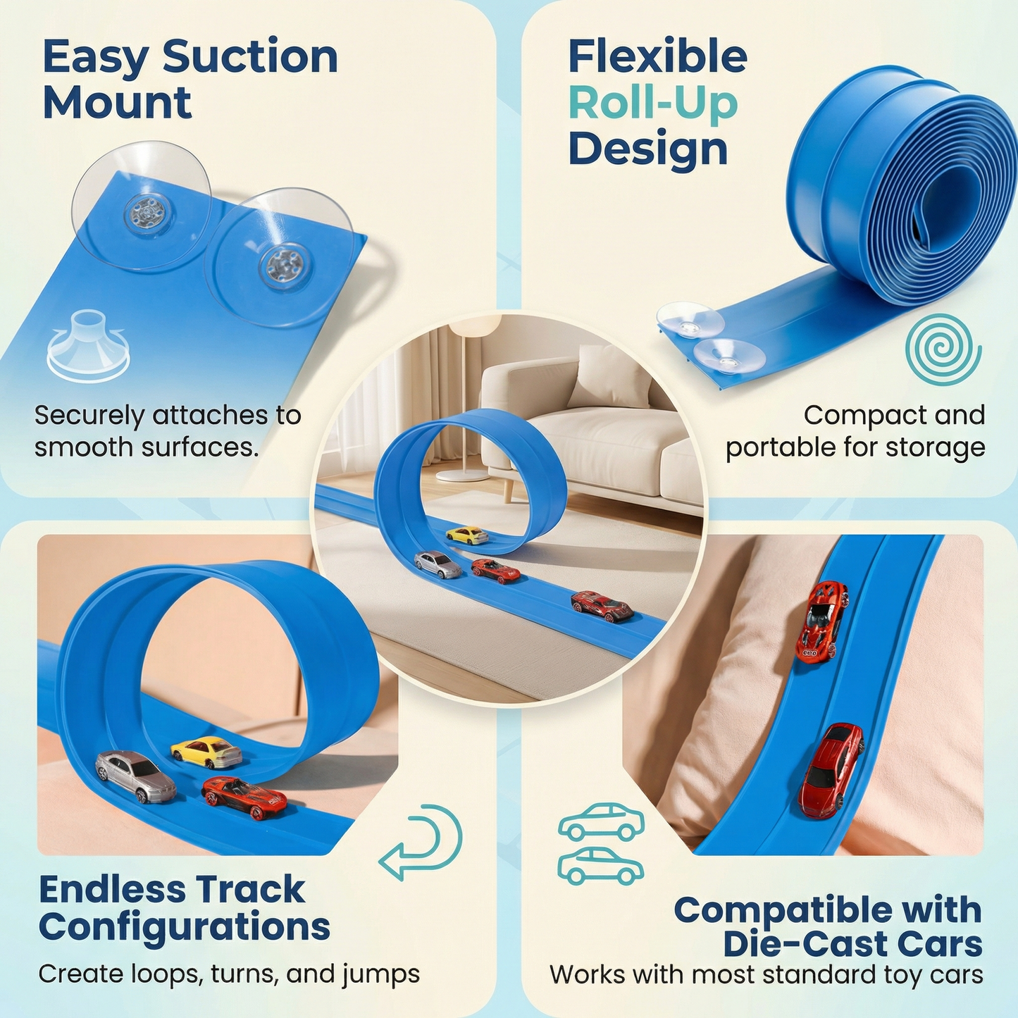 Creative Flexible Racing Track for Kids