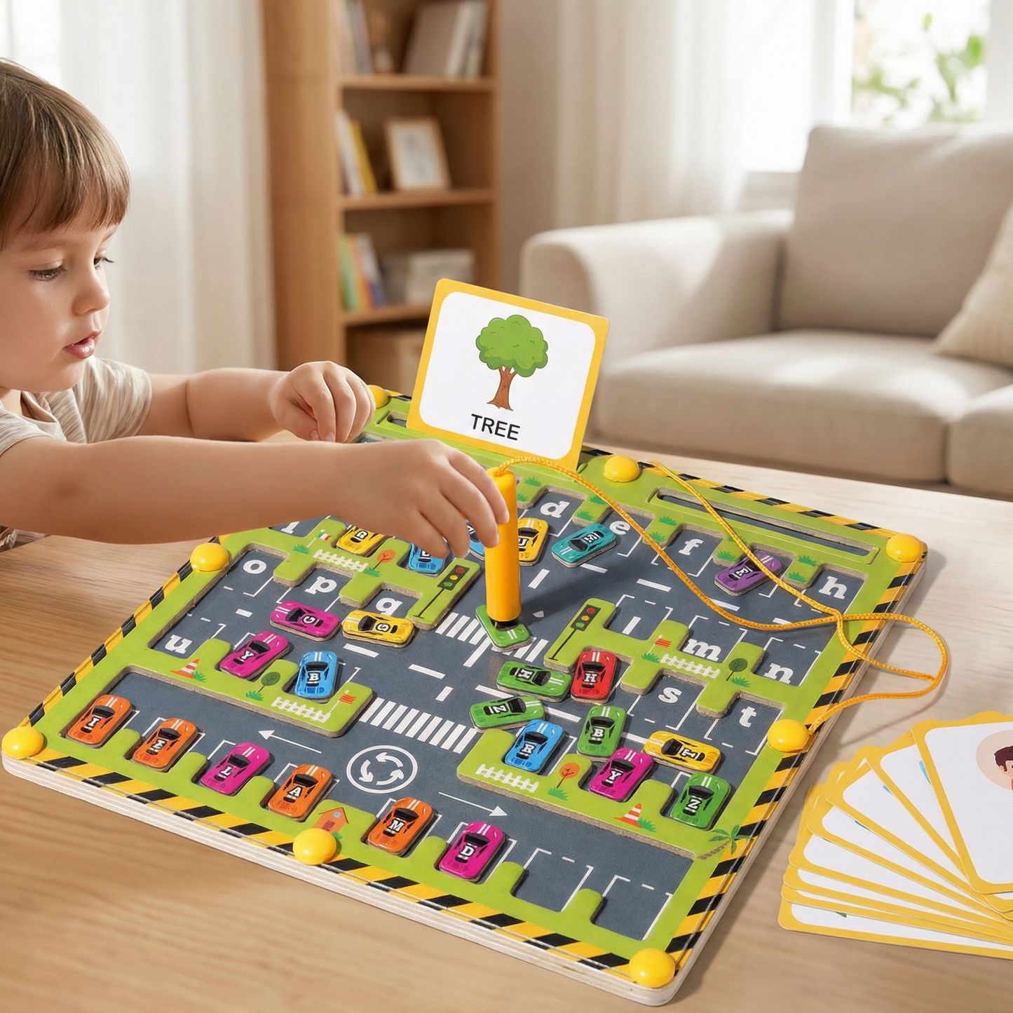 Wooden Alphabet Magnetic Maze
