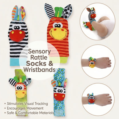 Newborn Rattle Socks and Wrist Bands