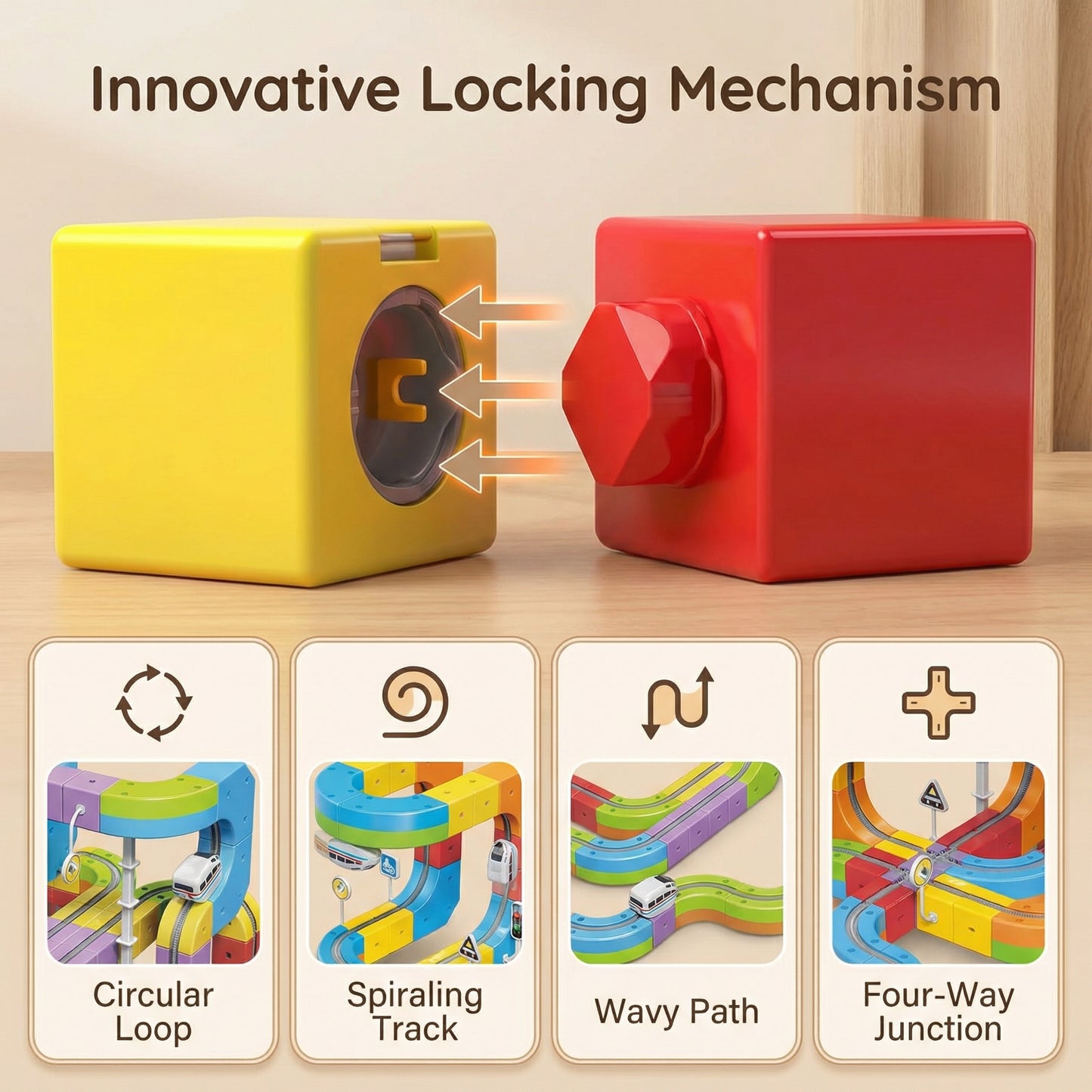 3D Magnetic Train Racing Track for Kids