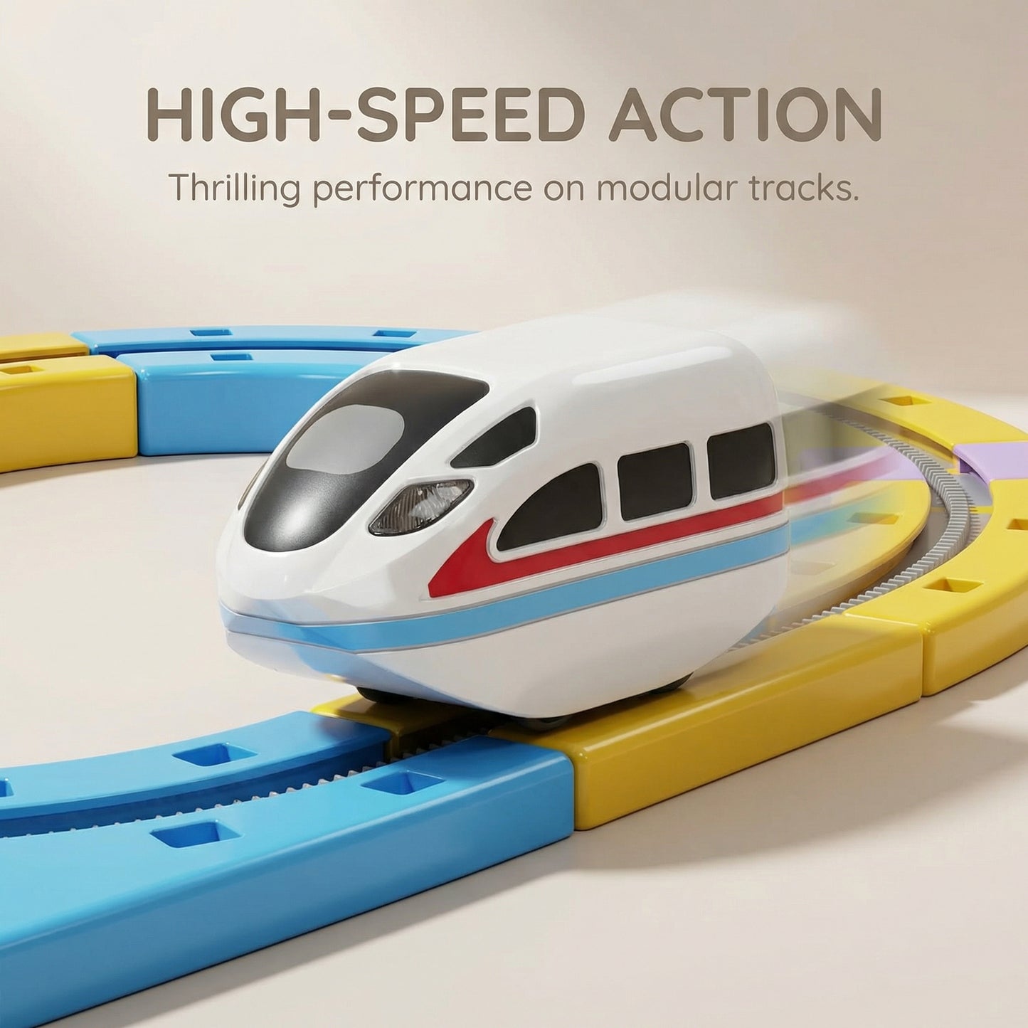 3D Magnetic Train Racing Track for Kids