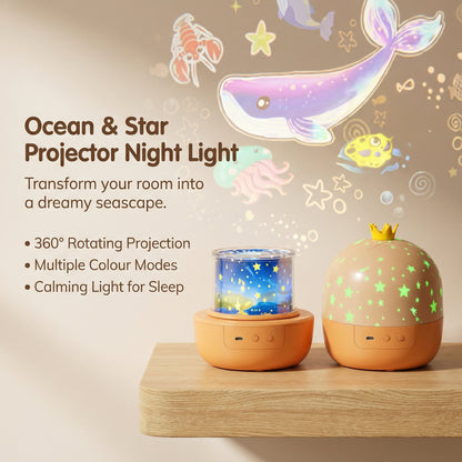 2-in-1 Calming Night Light for Kids with Projector