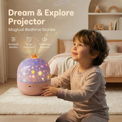 2-in-1 Calming Night Light for Kids with Projector