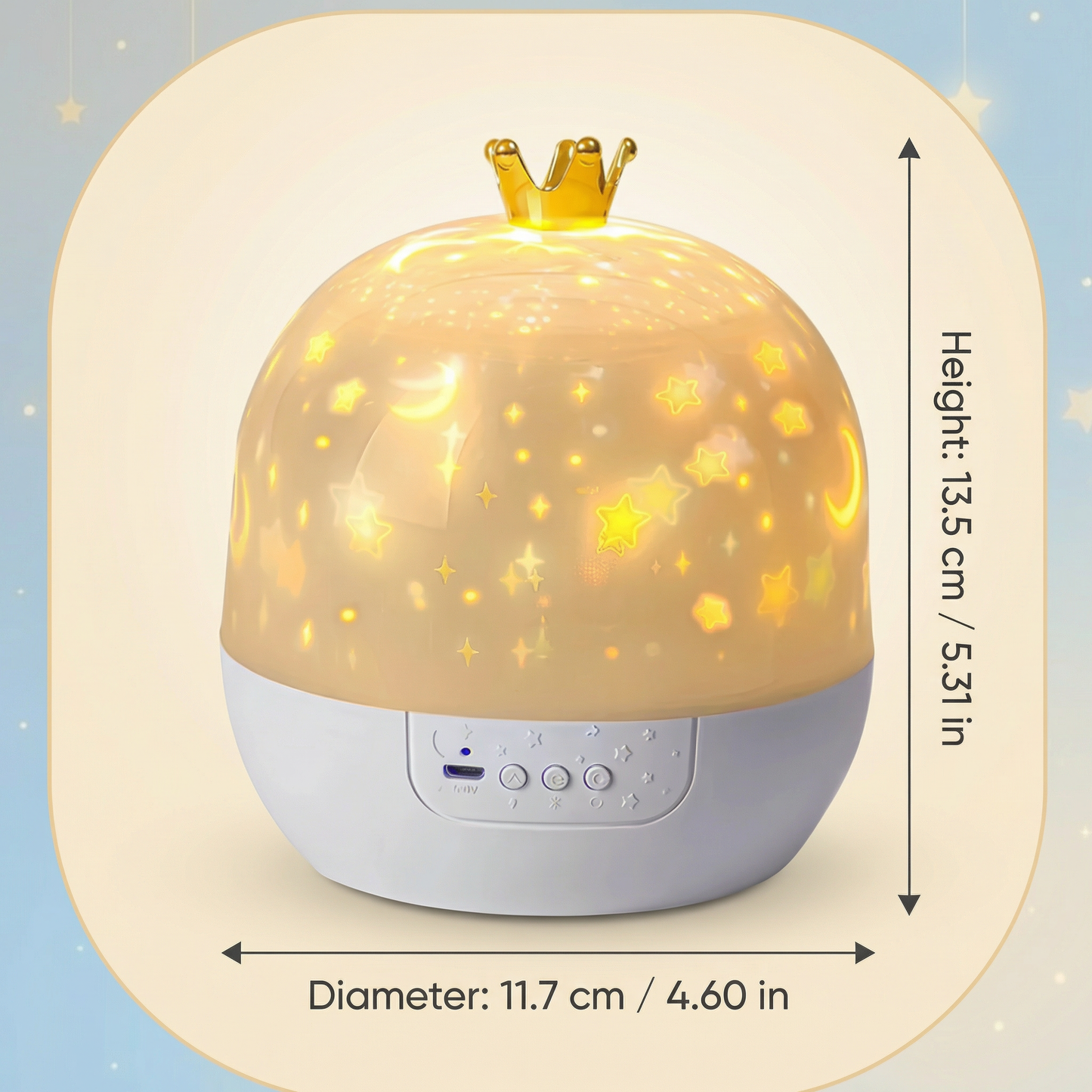 2-in-1 Calming Night Light for Kids with Projector