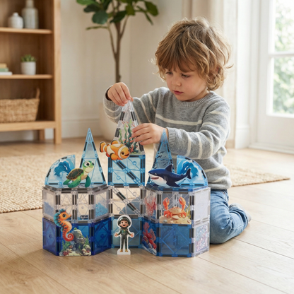 Magnetic Ocean Tiles Building Set (42pcs)