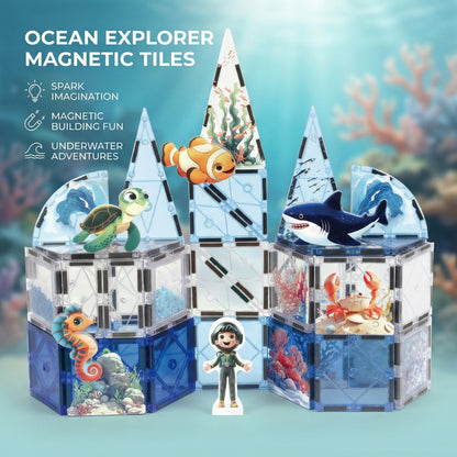Magnetic Ocean Tiles Building Set (42pcs)