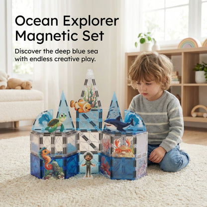 Magnetic Ocean Tiles Building Set (42pcs)