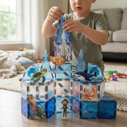 Magnetic Ocean Tiles Building Set (42pcs)