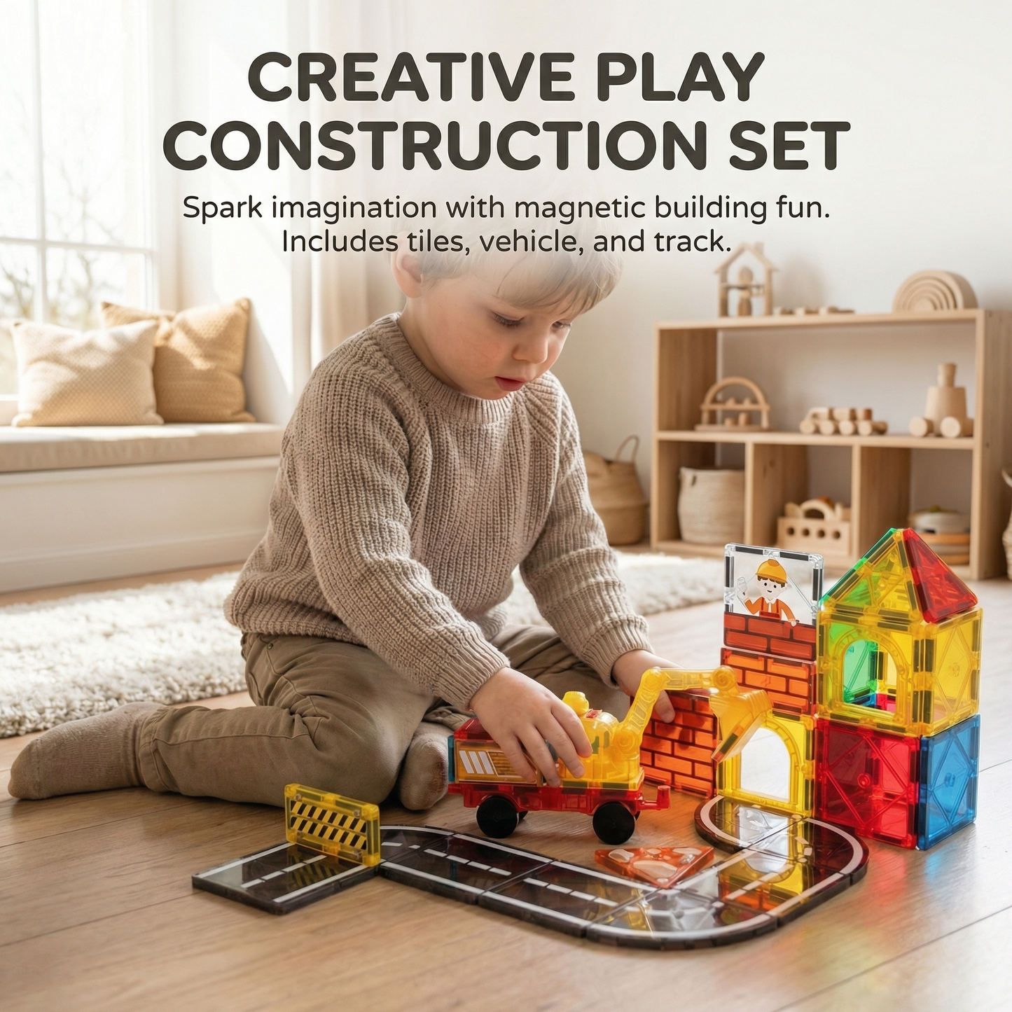 Magnetic Construction Tile Set (42pcs)