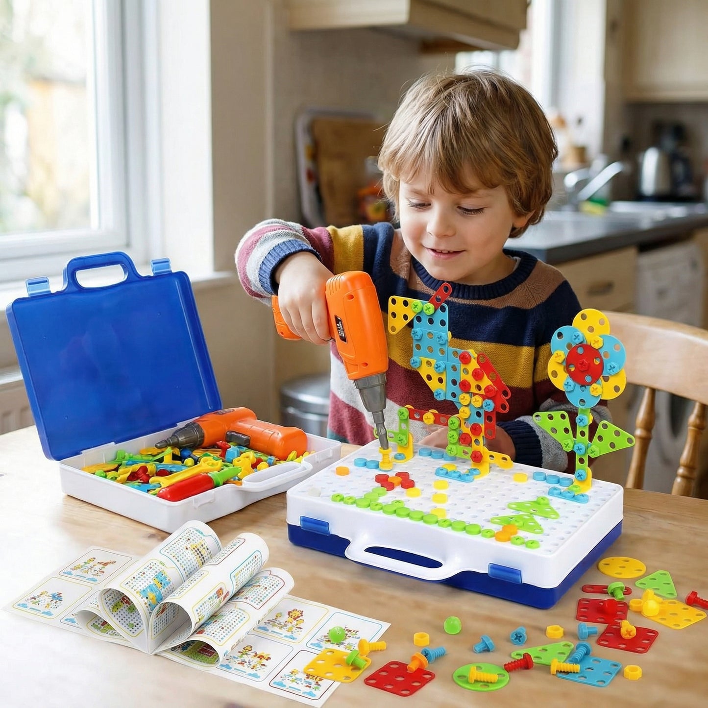 Kids Construction Drill Kit 200+ Pieces