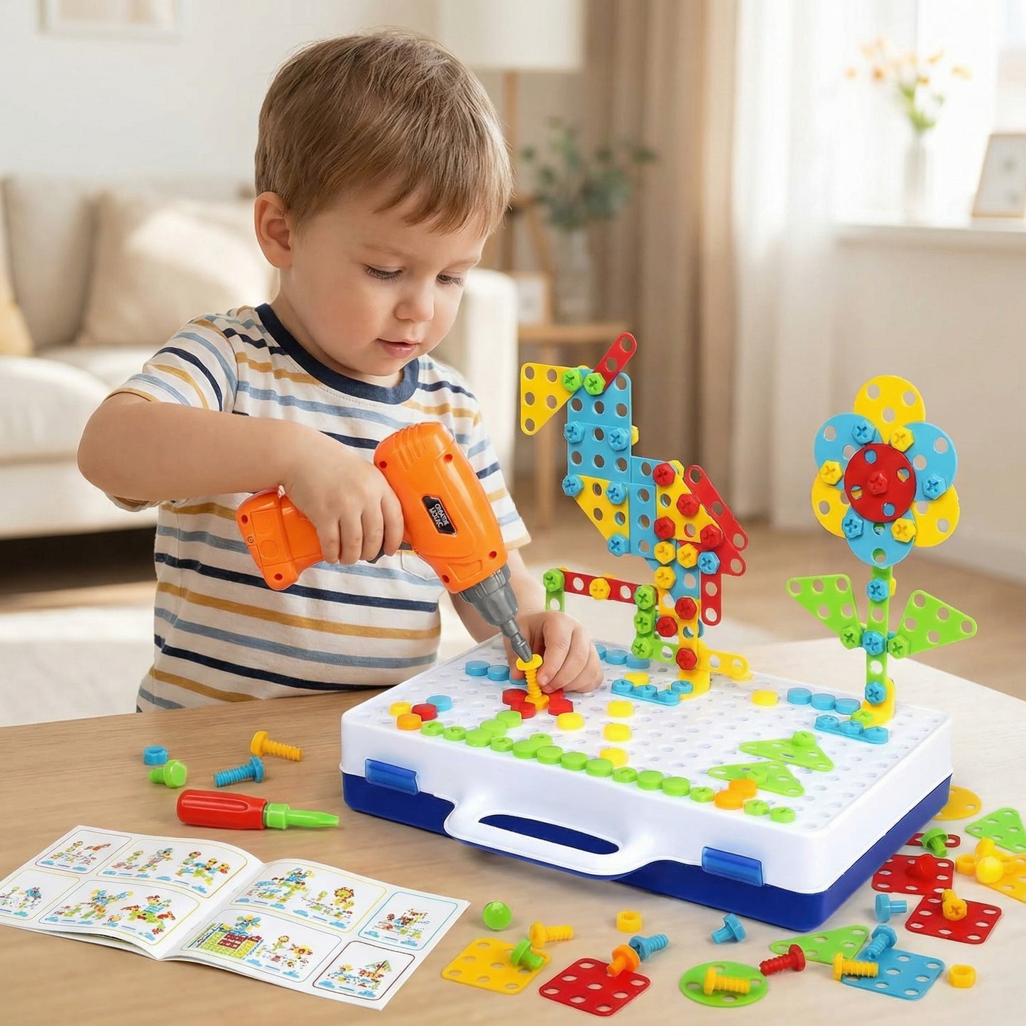 Kids Construction Drill Kit 200+ Pieces