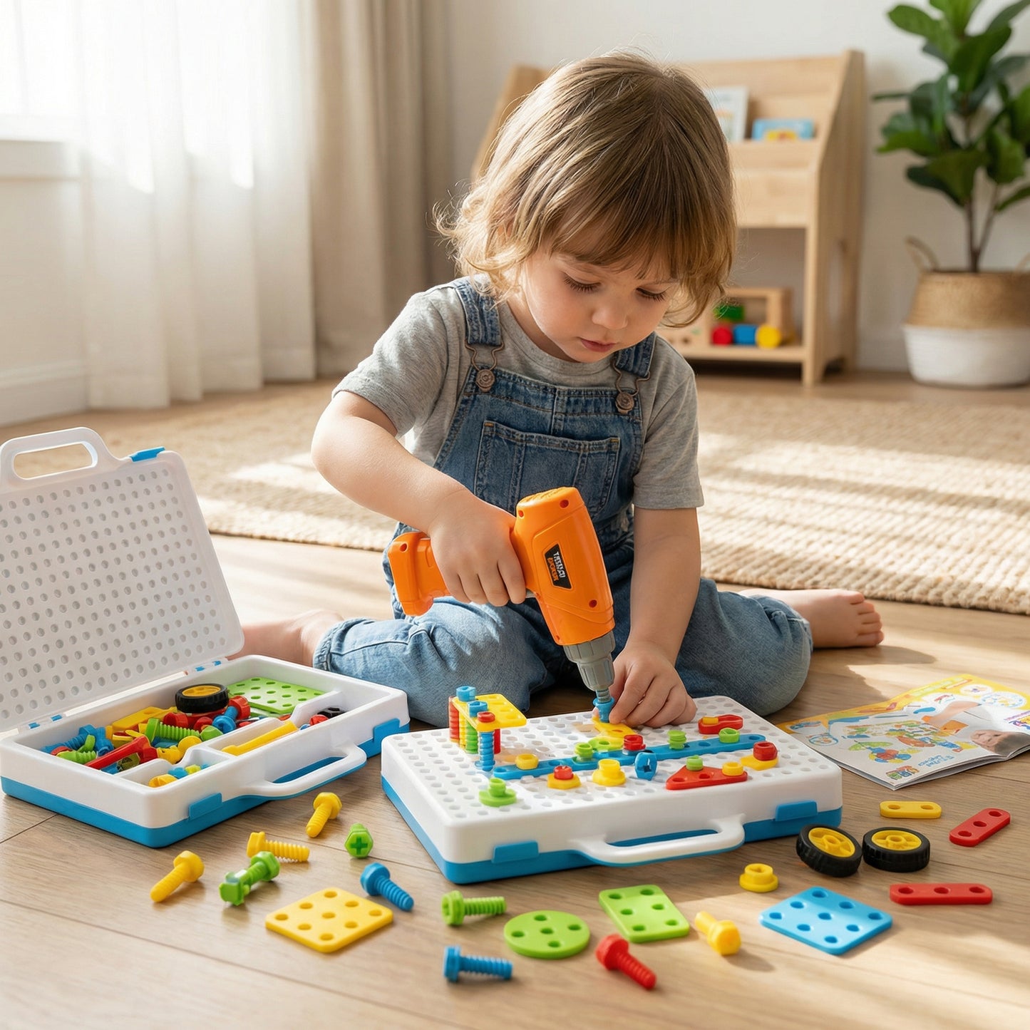Kids Construction Drill Kit 200+ Pieces