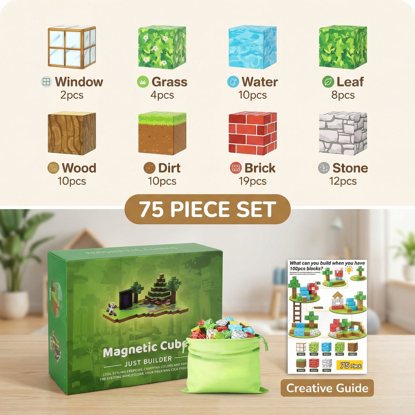 Magnetic Building Cubes for Kids