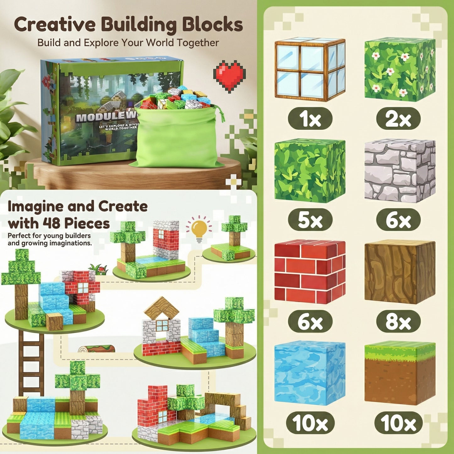 Magnetic Building Cubes for Kids