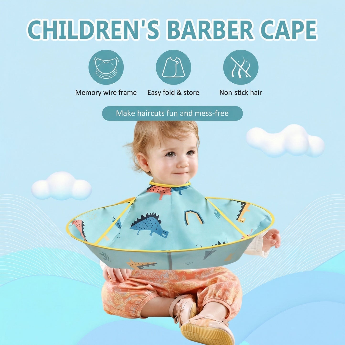 Foldable Kids Haircut Cape
