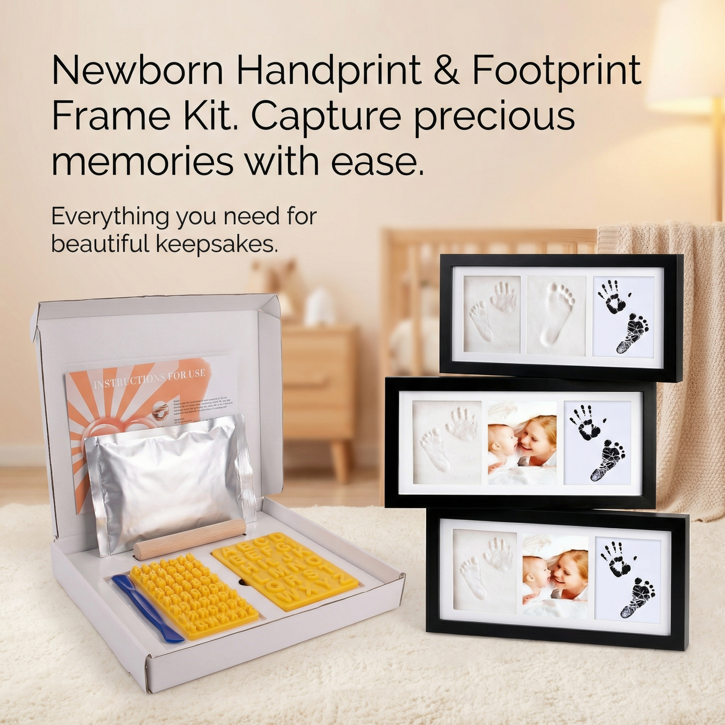 Baby Hand and Footprint Keepsake Frame