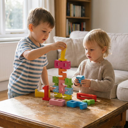 Wooden Number Building Blocks