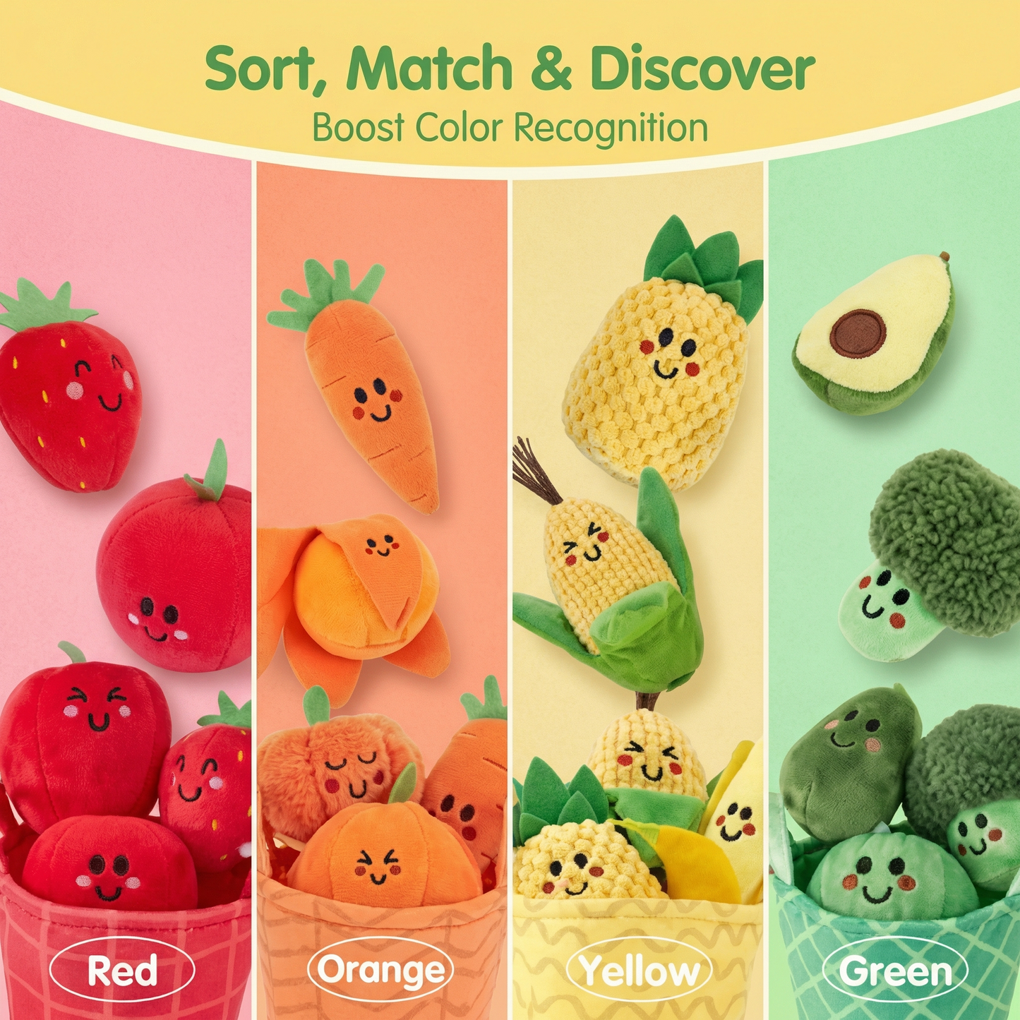 Fruit and Vegetable Sorting Toy Set