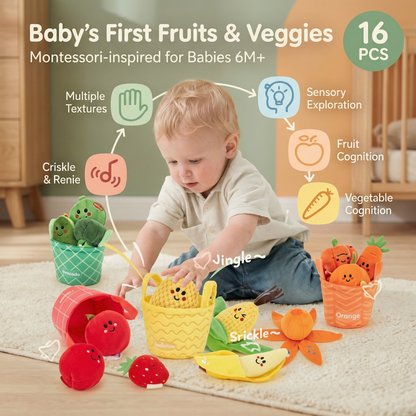 Fruit and Vegetable Sorting Toy Set