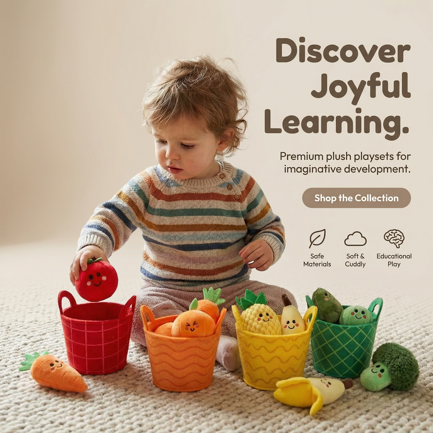 Fruit and Vegetable Sorting Toy Set