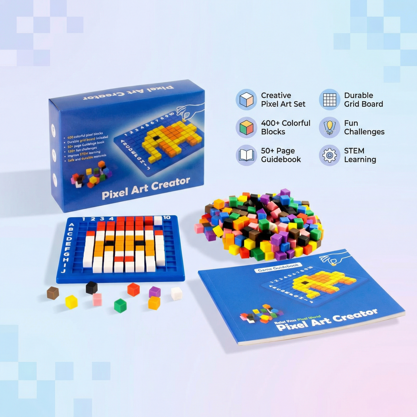 3D Pixel Art Puzzle Cube Set
