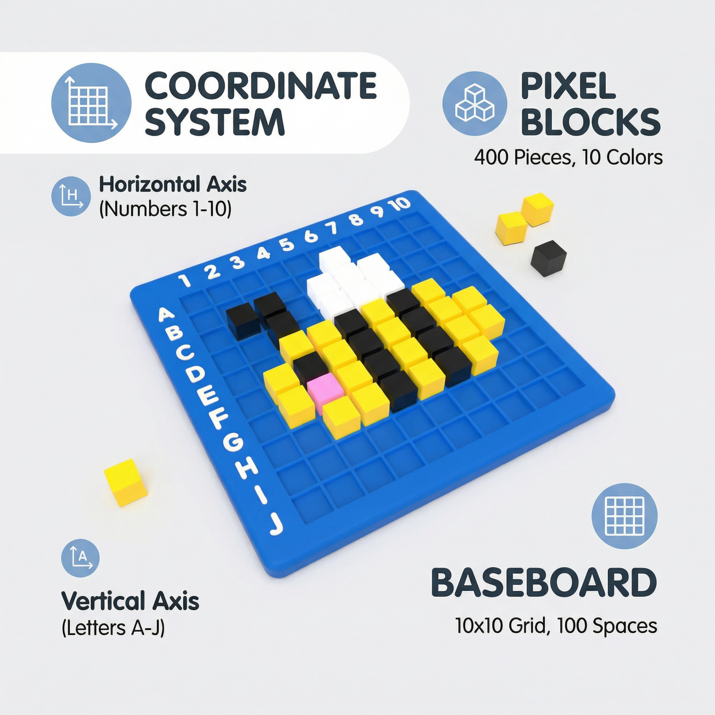 3D Pixel Art Puzzle Cube Set