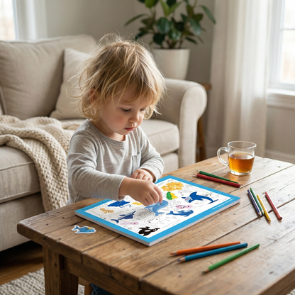 Seek and Find Sticker Colouring Book