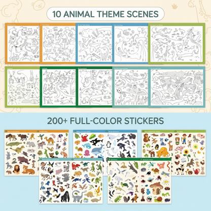 Seek and Find Sticker Colouring Book