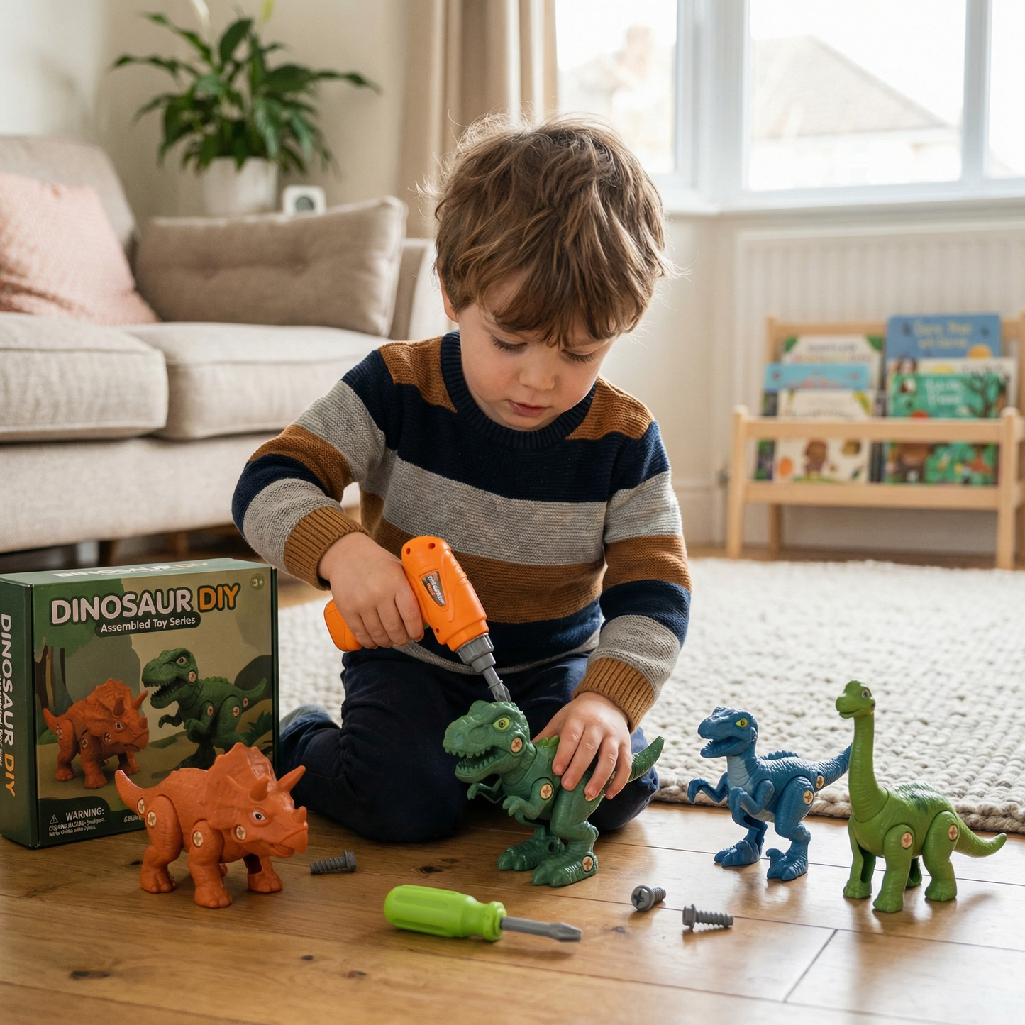 Dinosaur Construction Screw Building Set
