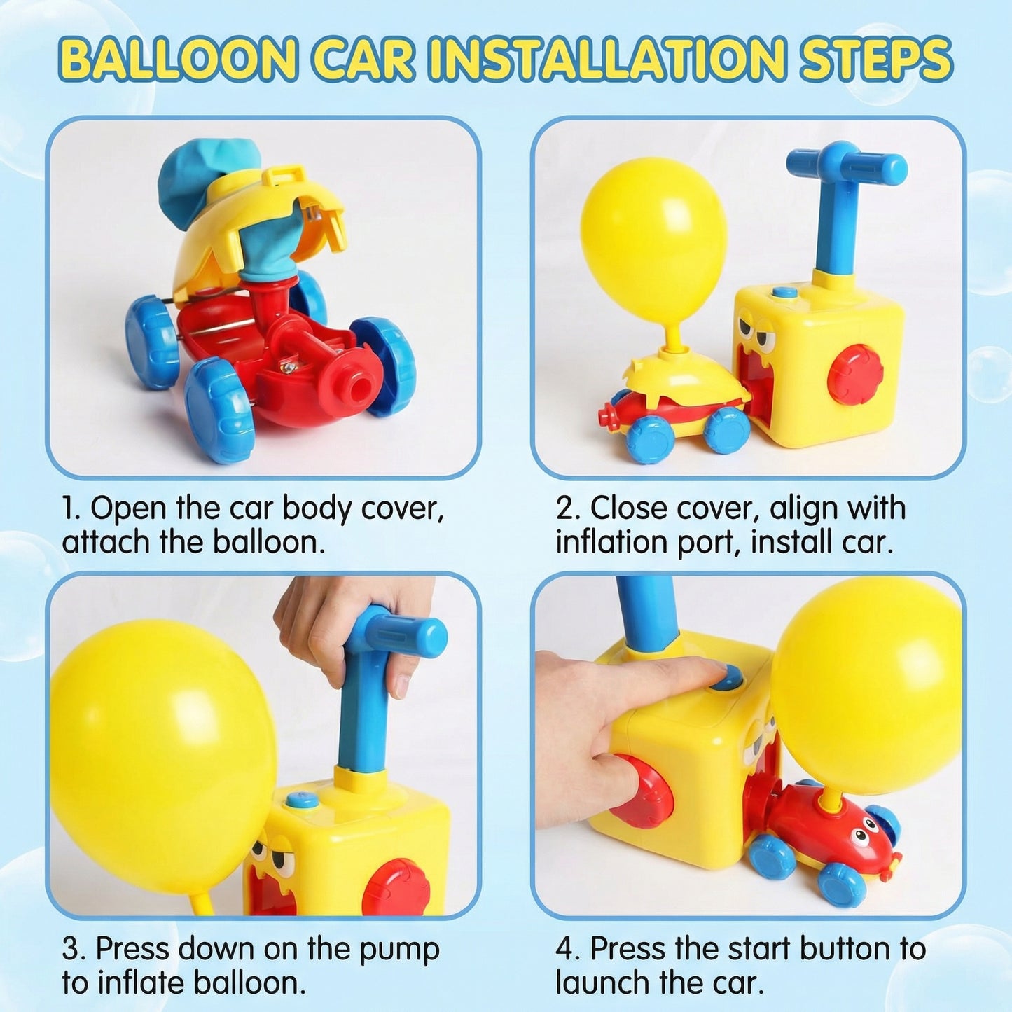 Balloon Launch Racing Car Toy