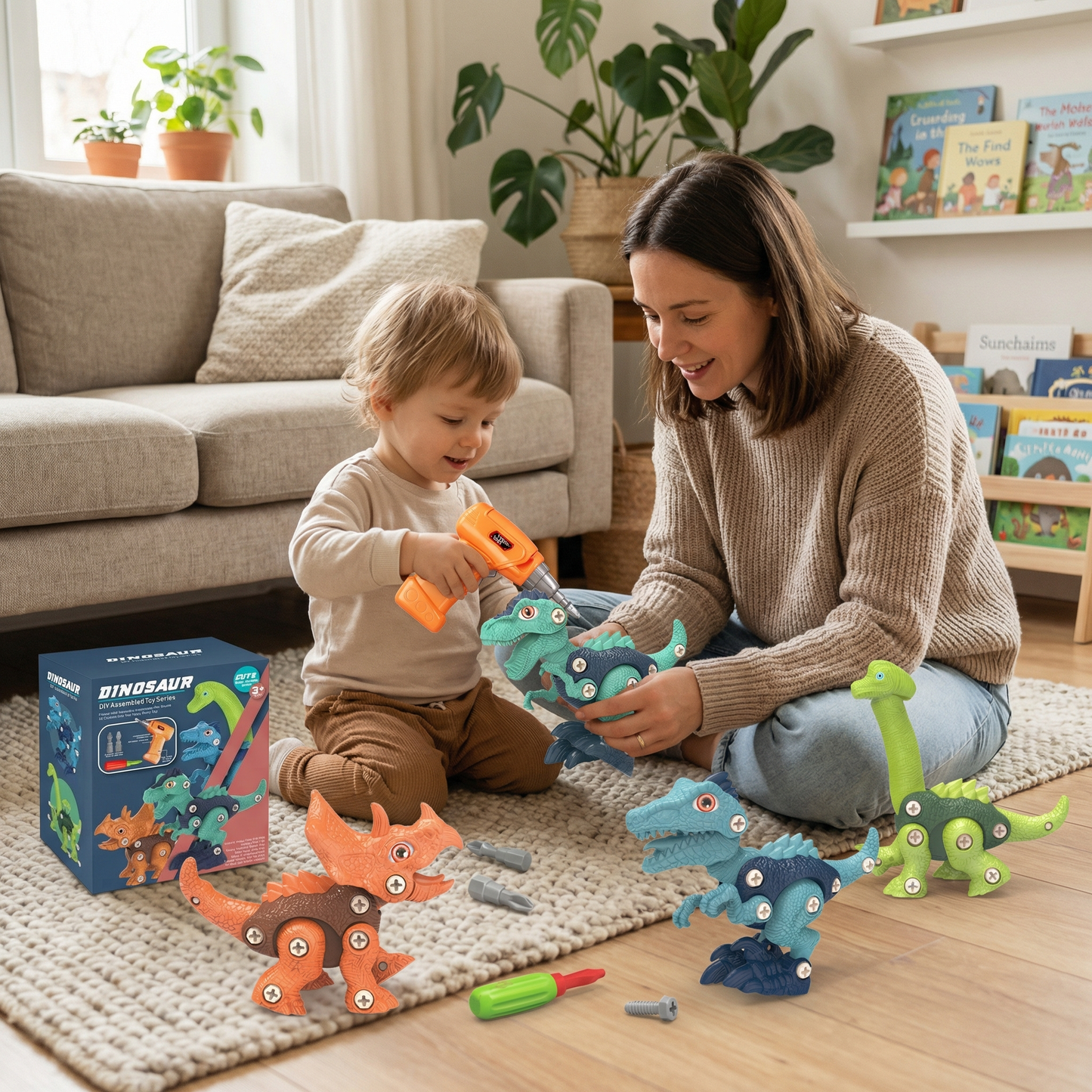Dinosaur Construction Screw Building Set