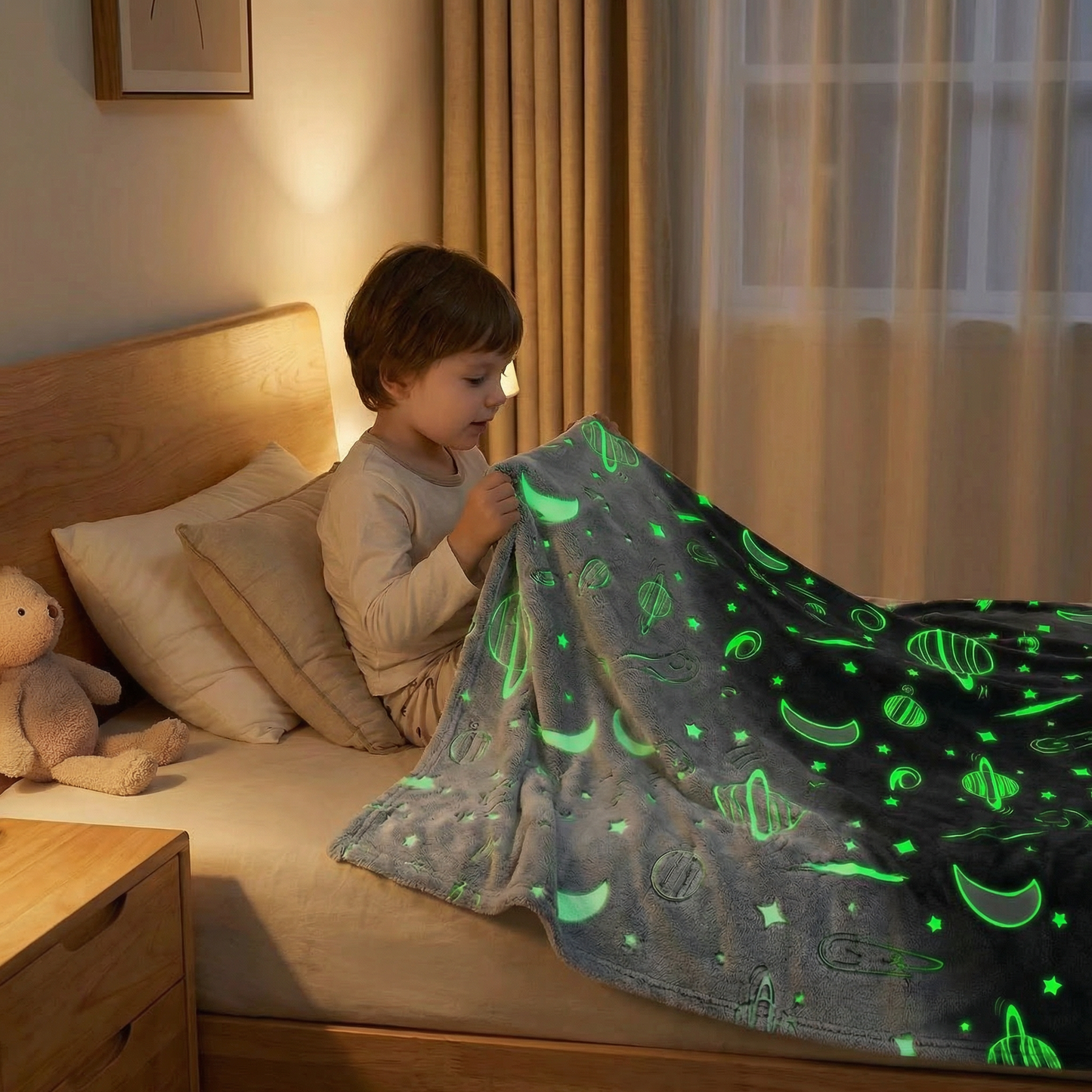 Glow in the Dark Star Cuddle Blanket