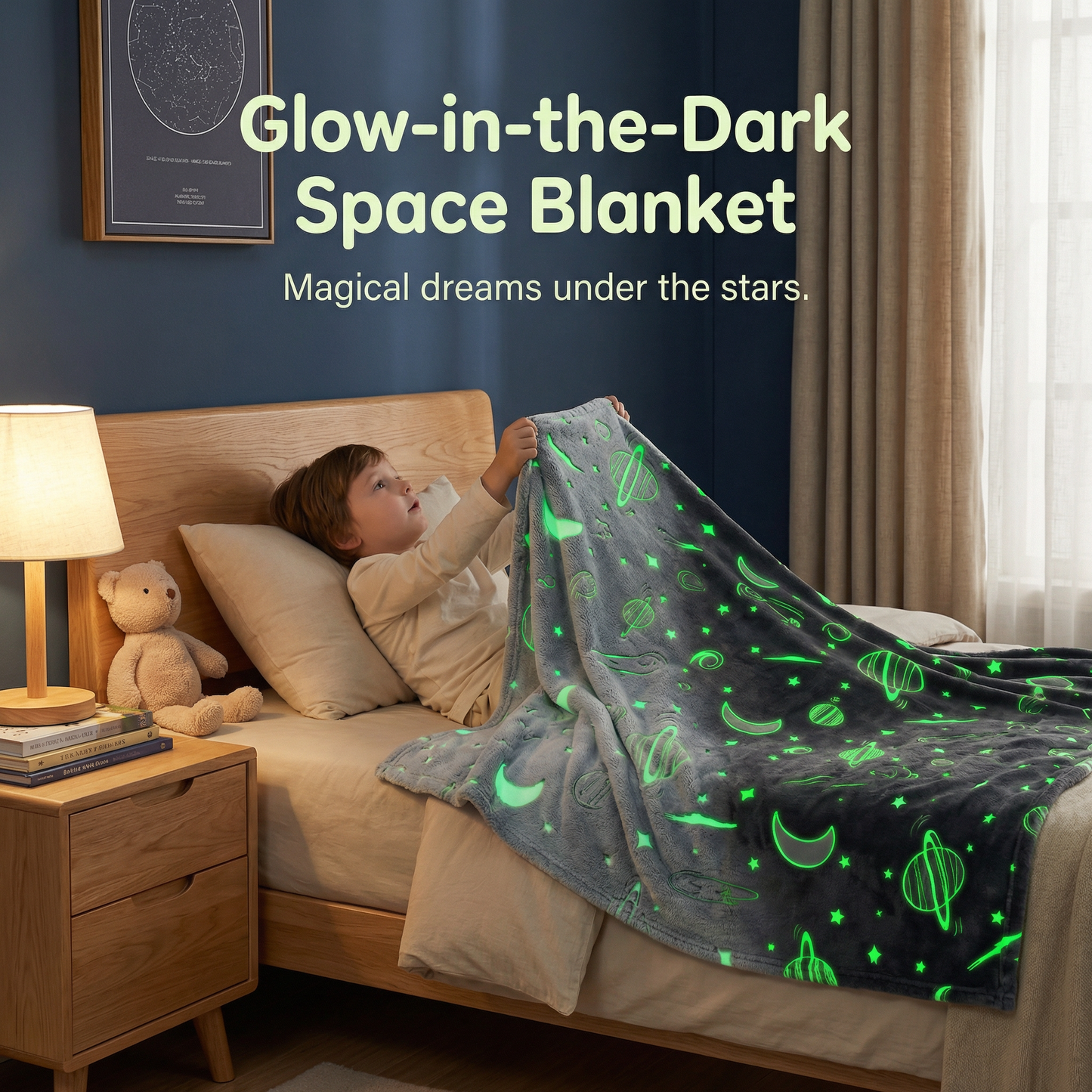 Glow in the Dark Star Cuddle Blanket