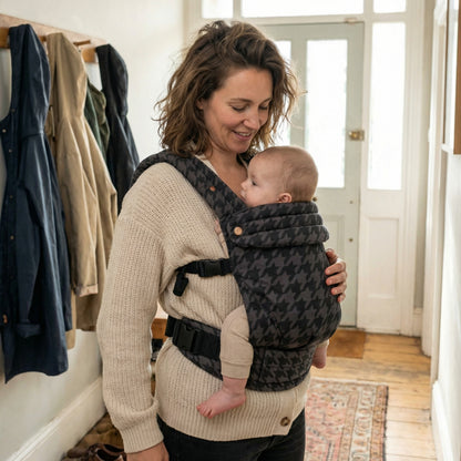 Ergonomic Checkered Baby Carrier
