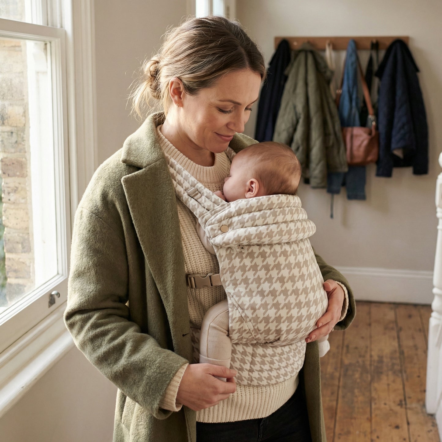 Ergonomic Checkered Baby Carrier