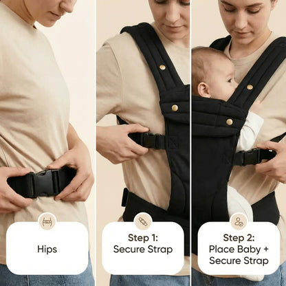 Ergonomic Checkered Baby Carrier