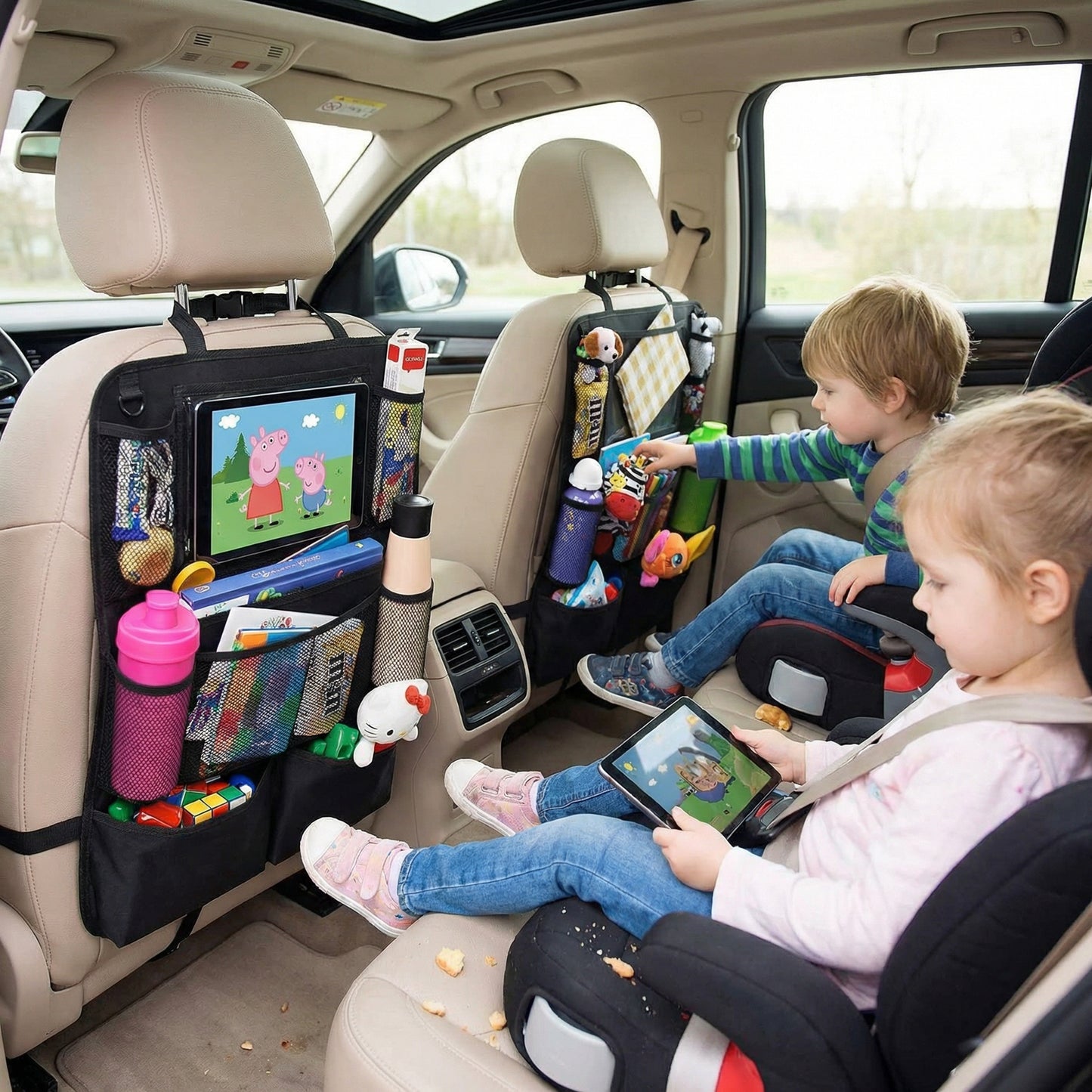 Kids Car Backseat Organiser with Tablet Holder