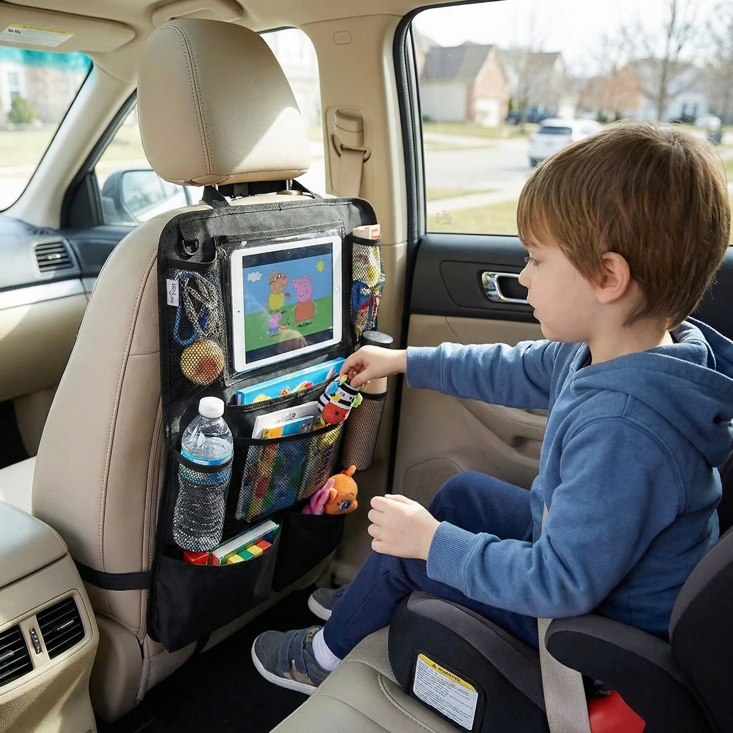 Kids Car Backseat Organiser with Tablet Holder