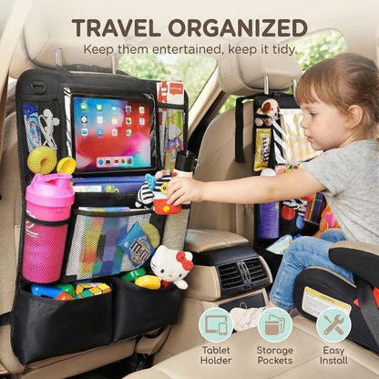 Kids Car Backseat Organiser with Tablet Holder