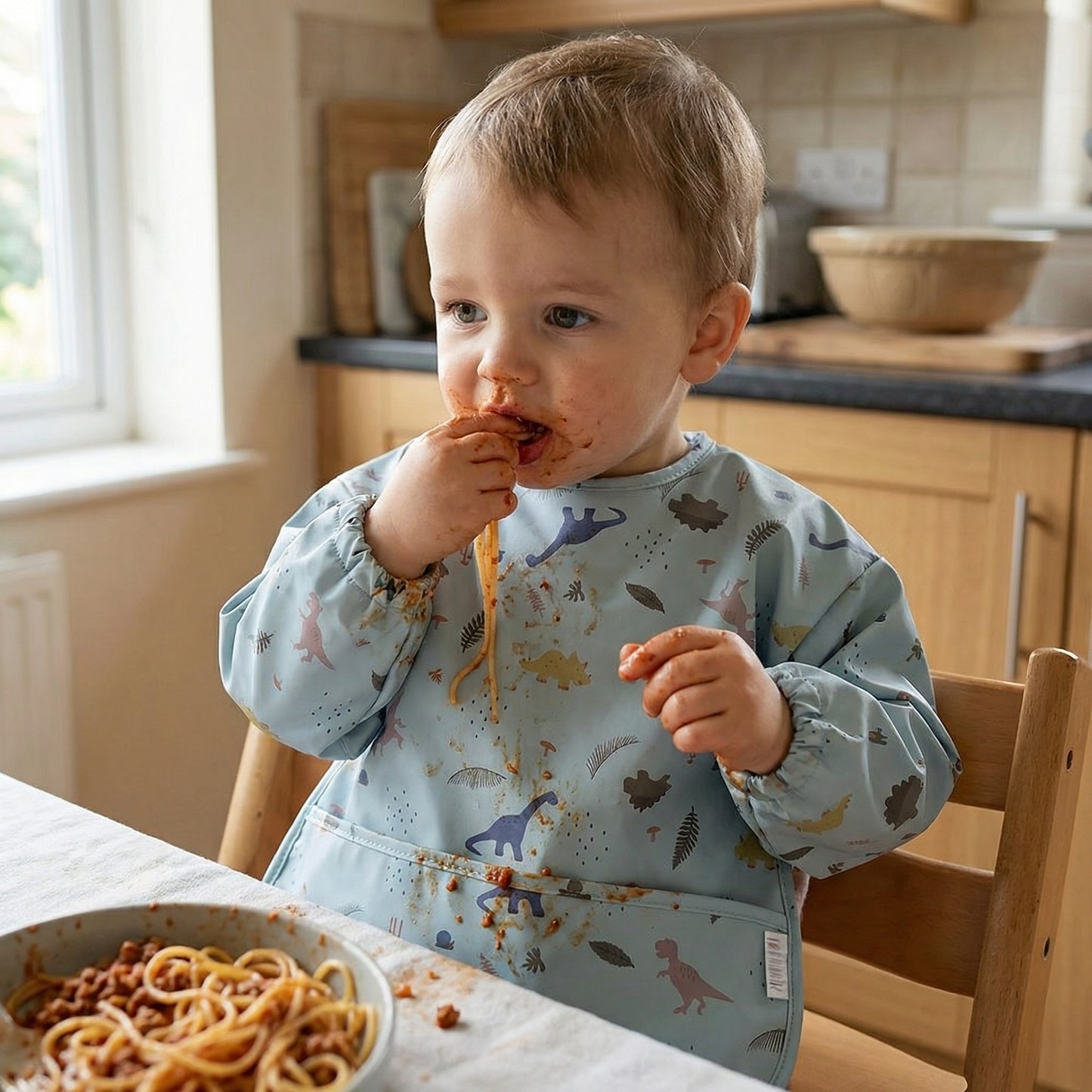 Toddler Full Coverage Feeding Bib - Waterproof