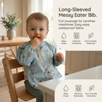 Toddler Full Coverage Feeding Bib - Waterproof
