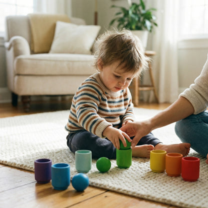 Montessori Wooden Colour Sorting Set