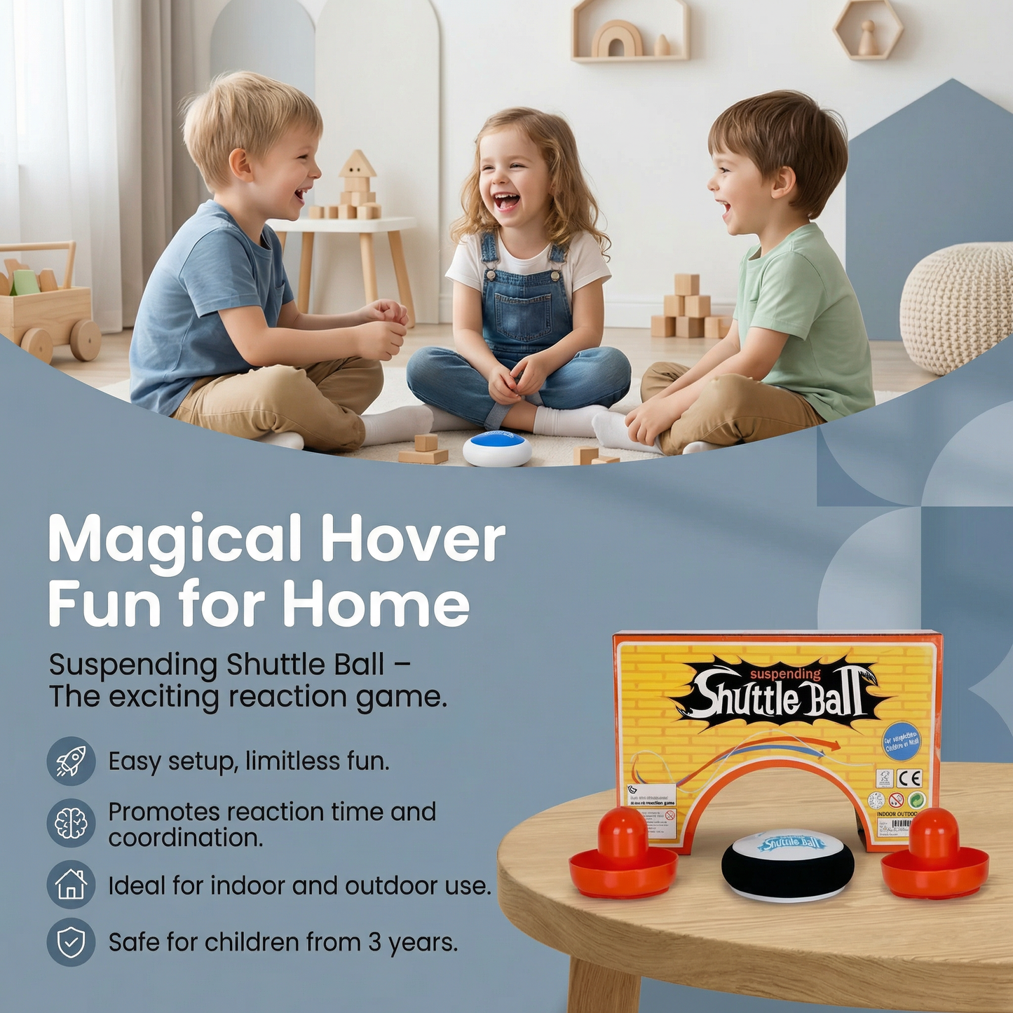 Portable Air Hockey Set for Children