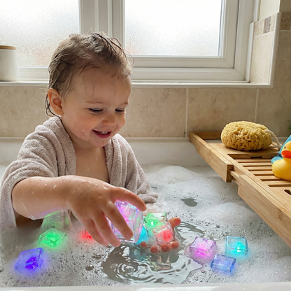 LED Bath Light Cubes 12 Pack - Water Activated
