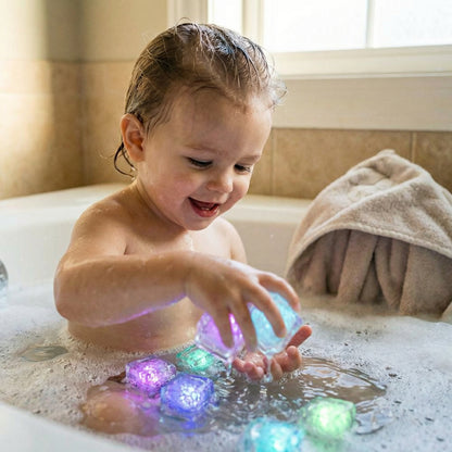 LED Bath Light Cubes 12 Pack - Water Activated